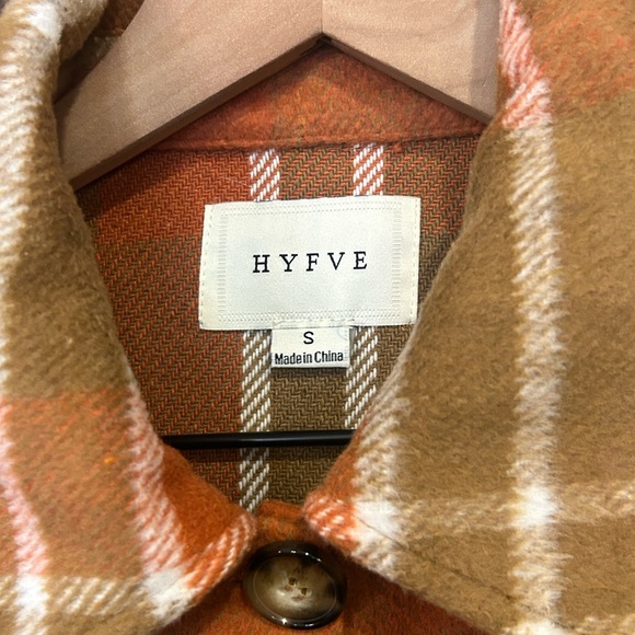 HYFVE Plaid Button Front Long Sleeve Shacket Jacket Women’s Size Small - Picture 5 of 10